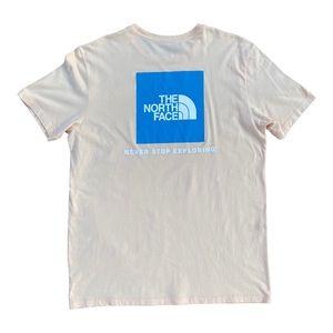 North Face Classic Box Logo Never Still Exploring Double Sided Yellow T-shirt